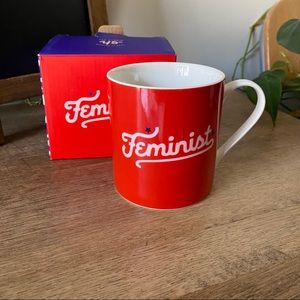 FEMINIST Yes Studio Ceramic Mug - Red